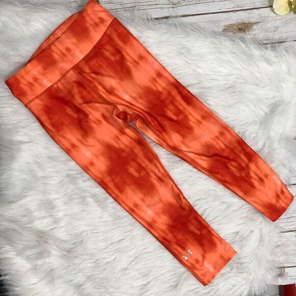 Under Armour Cropped Workout Leggings Size xs Heatgear compression tie dye - Picture 6 of 11